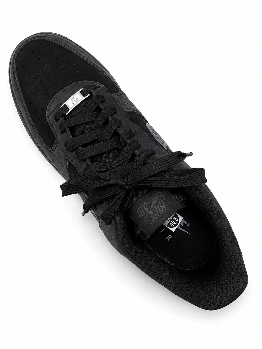 Nike Air Force 1 ‘07 Black/Anthracite Reflective Swoosh Men’s 10.5 / Women’s 12